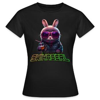 Ski Bunny Ski Bunny Skieur Lapin de ski femme - T-shirt Femme - noir - Devant - AI Model Female 172 dark (172cm)