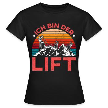 Skibergsteiger Ich bin der Lift Ski Touring - Frauen T-Shirt - Schwarz - Vorne - AI Model Female 172 dark (172cm)