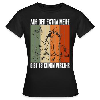 Skilanglauf Auf der Extra Meile Kein Verkehr - Frauen T-Shirt - Schwarz - Vorne - AI Model Female 172 dark (172cm)