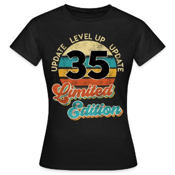 Video Spieler Update Level35 Jahre B-Day - Frauen T-Shirt - Schwarz - Vorne - AI Model Female 172 dark (172cm)