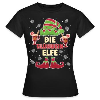 Glühwein Elfe Santa Weihnachtsmarkt - Frauen T-Shirt - Schwarz - Vorne - AI Model Female 172 dark (172cm)