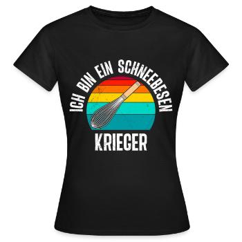 Backfans Ich bin ein Schneebesen Krieger Backen - Frauen T-Shirt - Schwarz - Vorne - AI Model Female 172 dark (172cm)