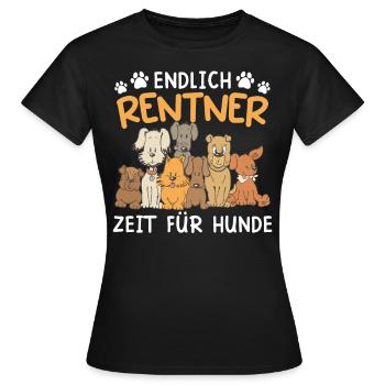 Endlich Rentner Zeit für meine Hunde Rente - Frauen T-Shirt - Schwarz - Vorne - AI Model Female 172 dark (172cm)