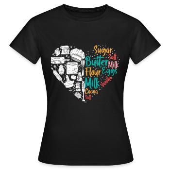 Amateurs de pâtisserie Passion Fans de pâtisserie - T-shirt Femme - noir - Devant - AI Model Female 172 dark (172cm)