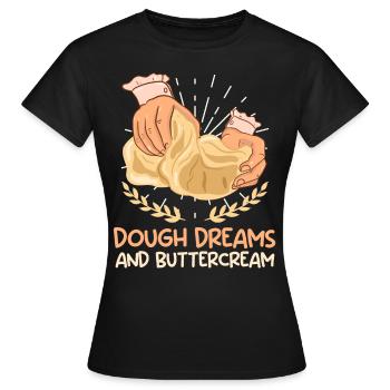 Baking Lover Dough Dreams and Buttercream - Women's T-Shirt - black - Front - AI Model Female 172 dark (172cm)