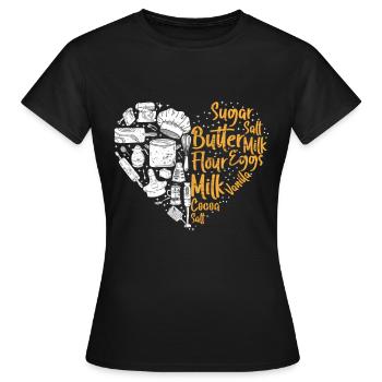 Amateurs de pâtisserie Passion Fans de pâtisserie - T-shirt Femme - noir - Devant - AI Model Female 172 dark (172cm)