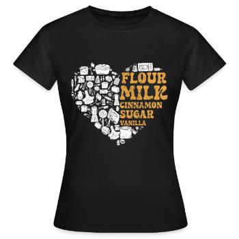 Amateurs de pâtisserie Passion Fans de pâtisserie - T-shirt Femme - noir - Devant - AI Model Female 172 dark (172cm)