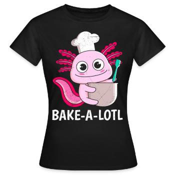 Bread Lover Bakealotl Bread Baking Bread Dough - Women's T-Shirt - black - Front - AI Model Female 172 dark (172cm)