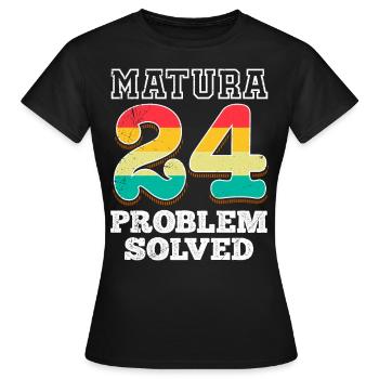 Matura 2024 PROBLÈME RÉSOLU Certificat de fin d’études - T-shirt Femme - noir - Devant - AI Model Female 172 dark (172cm)