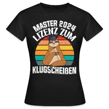 Master 2024 Licence à Clever Sloth - T-shirt Femme - noir - Devant - AI Model Female 172 dark (172cm)