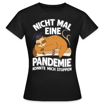 Master : Même la pandémie ne m’arrête pas - T-shirt Femme - noir - Devant - AI Model Female 172 dark (172cm)