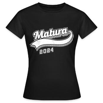 Maturité 2024 Certificat de fin d’études secondaires 2024 - T-shirt Femme - noir - Devant - AI Model Female 172 dark (172cm)