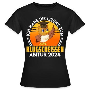High School Graduate License to Cleverly Fuck High School Graduation - Women's T-Shirt - black - Front - AI Model Female 172 dark (172cm)