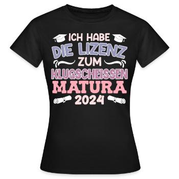 Licence Maturantin à Clever-Ass Matura - T-shirt Femme - noir - Devant - AI Model Female 172 dark (172cm)