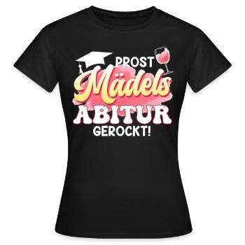 Abi PROST GIRLS High School Graduation Rocked High School Graduate - Women's T-Shirt - black - Front - AI Model Female 172 dark (172cm)