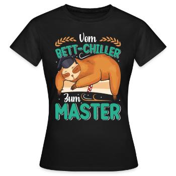 Diplôme de maîtrise Du refroidisseur de lit au master - T-shirt Femme - noir - Devant - AI Model Female 172 dark (172cm)
