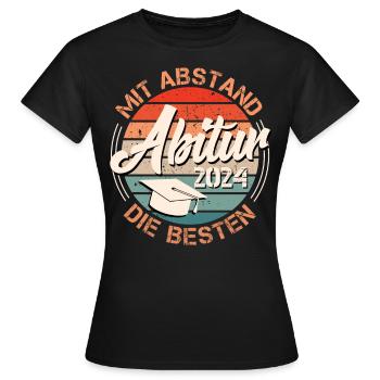 Abitur 2024 : de loin les MEILLEURS bacheliers - T-shirt Femme - noir - Devant - AI Model Female 172 dark (172cm)