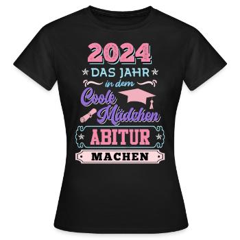 2024 L'année où les filles cool obtiennent leur diplôme d'études secondaires - T-shirt Femme - noir - Devant - AI Model Female 172 dark (172cm)