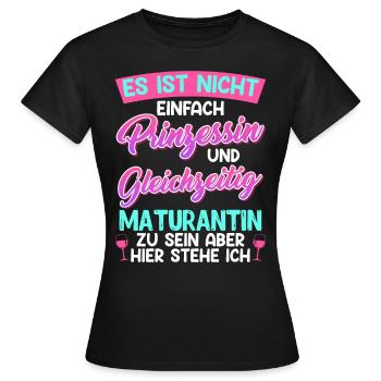 Diplômé de l’école secondaire pas facile PRINCESSE et MATURANTIN - T-shirt Femme - noir - Devant - AI Model Female 172 dark (172cm)