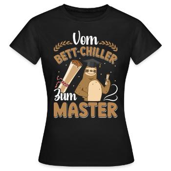 Mémoire de maîtrise passé du refroidisseur de lit au master - T-shirt Femme - noir - Devant - AI Model Female 172 dark (172cm)