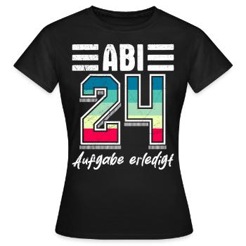 Tâche Abi 24 accomplie par les bacheliers en 2024 - T-shirt Femme - noir - Devant - AI Model Female 172 dark (172cm)