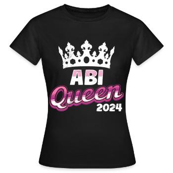 Abitur Queen Abi 2024 diplômés du secondaire drôle - T-shirt Femme - noir - Devant - AI Model Female 172 dark (172cm)