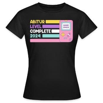 Abitur Level Complete 2024 Diplômé du secondaire drôle - T-shirt Femme - noir - Devant - AI Model Female 172 dark (172cm)
