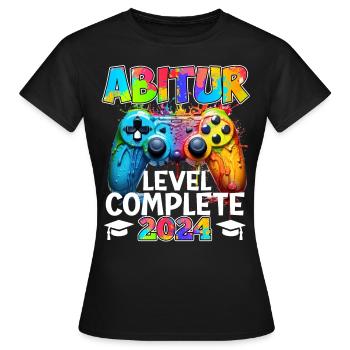 Diplômés du niveau Abitur 2024 Complete Gamer High School - T-shirt Femme - noir - Devant - AI Model Female 172 dark (172cm)