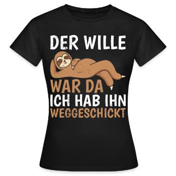 Collègue de bureau La volonté était là, je l’ai renvoyé - T-shirt Femme - noir - Devant - AI Model Female 172 dark (172cm)