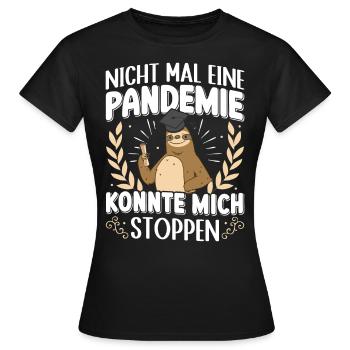 Master La pandémie n'a pas pu m'arrêter - T-shirt Femme - noir - Devant - AI Model Female 172 dark (172cm)