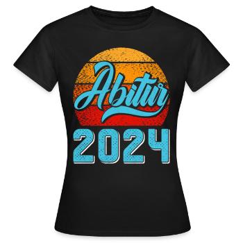 Abitur 2024 Abschluss Abiturient Abi Abiturienten - Frauen T-Shirt - Schwarz - Vorne - AI Model Female 172 dark (172cm)