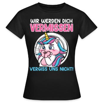 Arbeitskollegen Wir Werden Dich Vermissen - Frauen T-Shirt - Schwarz - Vorne - AI Model Female 172 dark (172cm)