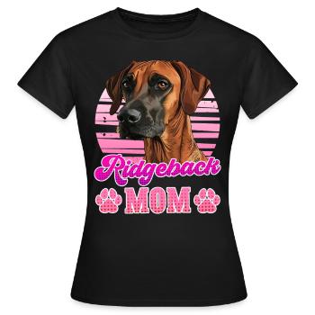 RIDGEBACK MOM Rhodesian Ridgeback chien maman - T-shirt Femme - noir - Devant - AI Model Female 172 dark (172cm)