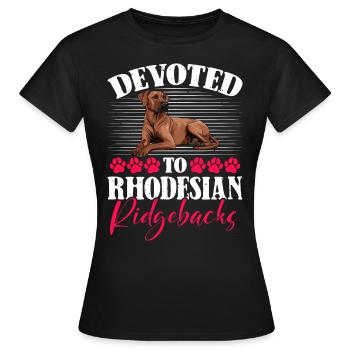 Ridgebacks CONSACRÉ AUX RIDGEBACKS RHODÉSIENS - T-shirt Femme - noir - Devant - AI Model Female 172 dark (172cm)