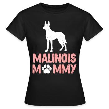 MALINOIS MAMI Chien Maman Berger Belge - T-shirt Femme - noir - Devant - AI Model Female 172 dark (172cm)
