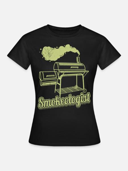 Grillparty SMOKEOLOGIST Fleischliebhaber - Frauen T-Shirt - Schwarz