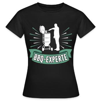 BBQ-Experte Lustig Fleischliebhaber Fleischesser - Frauen T-Shirt - Schwarz - Vorne - AI Model Female 172 dark (172cm)