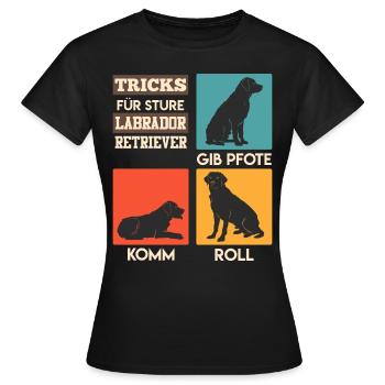 Propriétaire de Labrador ASTUCES POUR UN LABRADOR ROBUSTE - T-shirt Femme - noir - Devant - AI Model Female 172 dark (172cm)