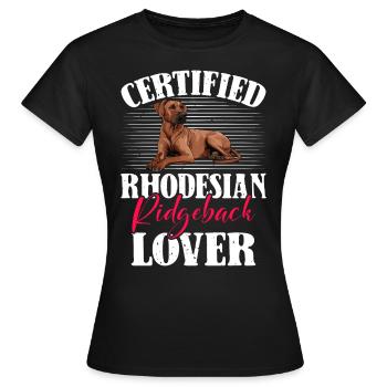 Propriétaire de Ridgeback RHODESIAN RIDGEBACK LOVER - T-shirt Femme - noir - Devant - AI Model Female 172 dark (172cm)