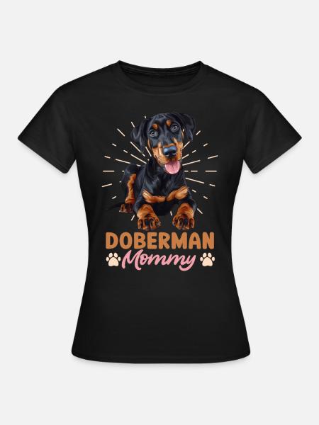 DOBERMANN MUTTI Hundebesitzer Dobermänner - Frauen T-Shirt - Schwarz