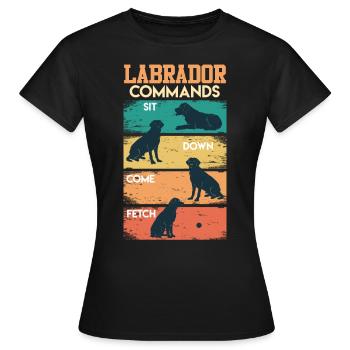Labrador COMMANDOS Labrador Lover Funny - Women's T-Shirt - black - Front - AI Model Female 172 dark (172cm)