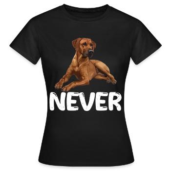 Rhodesian Ridgeback JAMAIS Sture Ridgebacks - T-shirt Femme - noir - Devant - AI Model Female 172 dark (172cm)