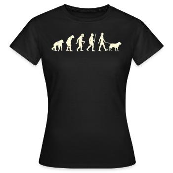 Labrador Fan LABRADOR EVOLUTION Drôle de labrador - T-shirt Femme - noir - Devant - AI Model Female 172 dark (172cm)