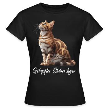 Bengal Cat SPOTTED HOUSE TIGER Funny Bengal - Women's T-Shirt - black - Front - AI Model Female 172 dark (172cm)
