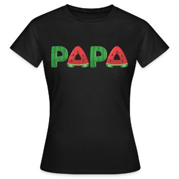 Dad Watermelon Future Dad Finally Dad - Women's T-Shirt - black - Front - AI Model Female 172 dark (172cm)