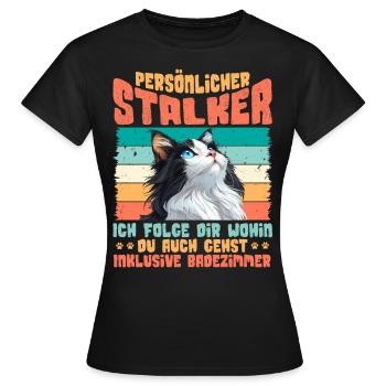 Turc Van PERSONAL STALKER JE TE SUIS Drôle - T-shirt Femme - noir - Devant - AI Model Female 172 dark (172cm)