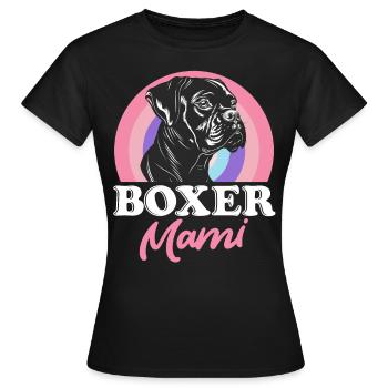 BOXER MAMI Propriétaire d’un chien boxer allemand - T-shirt Femme - noir - Devant - AI Model Female 172 dark (172cm)