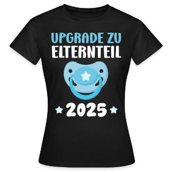 UPGRADE ZU ELTERNTEIL Schwangere Werdende Mütter - Frauen T-Shirt - Schwarz - Vorne - AI Model Female 172 dark (172cm)