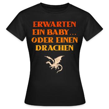 Pregnancy Dad EXPECTING A BABY OR - Women's T-Shirt - black - Front - AI Model Female 172 dark (172cm)