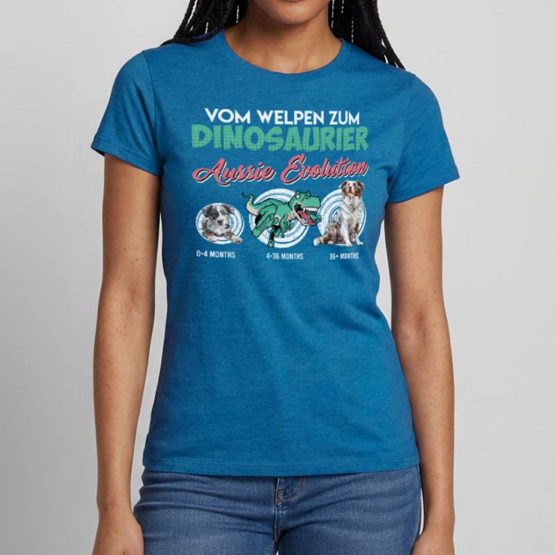 Aussie DU CHIOT AU DINOSAURE Évolution de l’Aussie T-shirt Femme